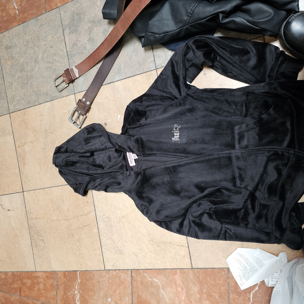Vintage 2000 Juicy Couture Black Velour Jacket